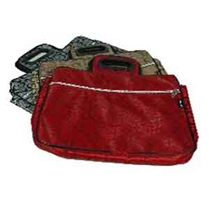 A4 PU Storage Bag with handle RD SV GD BW EN4072