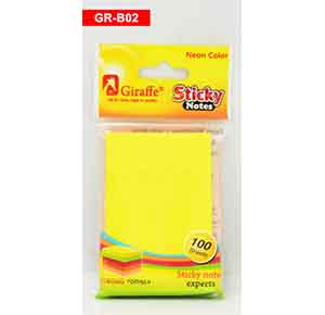 Giraffe Sticky Notes GR-B02 51x76mm 5 Neon Color Mix GR-B02
