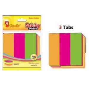 Giraffe Sticky Note GR-B34 19x76mm 4blocks 5 Neon Color Mix GR-B33