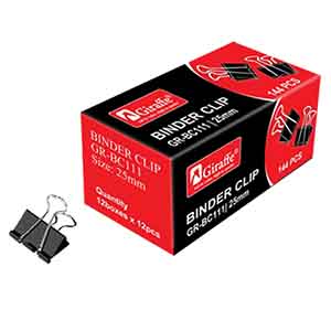 Giraffe Black Binder Clip GR-BC112