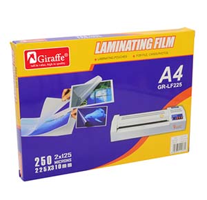 Giraffe Laminating Film 225x310mm 250Microns GR-225A4 GR-LF225