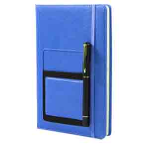 Notebook PU with Pocket A5 96sheets BE BK GR-NB209