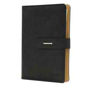 Notebook PU A6 80sheets BK GR-NB388
