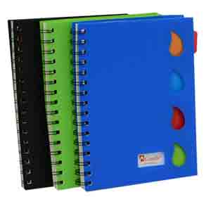 Spiral Notebook A5 120sheets 5subjects BE GN BK GR-NB432