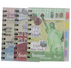 Spiral Notebook A6 150sheets 6subjects BE RD GN VL GR-NB461