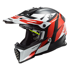 BACK MX437 FAST EVO STRIKE BLACK WHITE RED