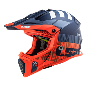 BACK MX437 FAST EVO XCODE MATT FLUO ORANGE BLUE