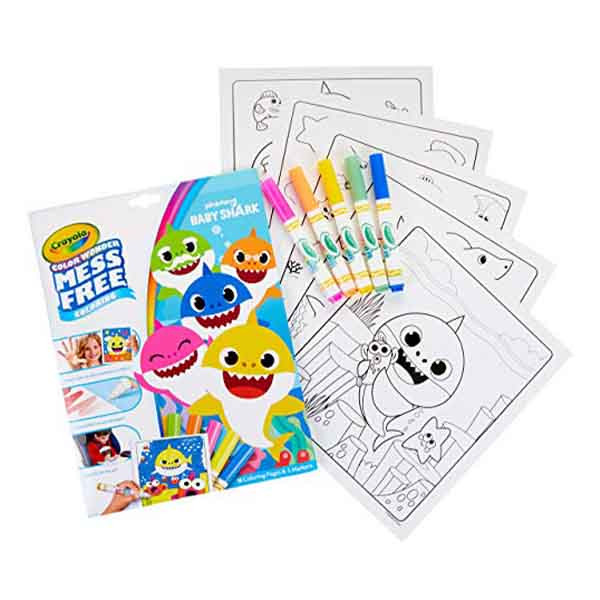 Crayola Color Wonder Mess Free Baby Shark Coloring Book & Markers